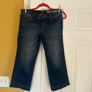 New York and Company Crop Wide Leg Jeans